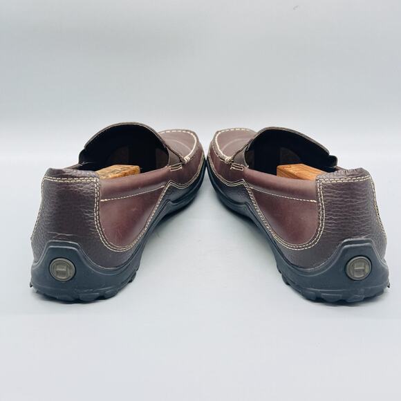Cole Haan Shoes Mens 10.5 Brown Leather Slip On Moc Toe Loafers Casual Comfort